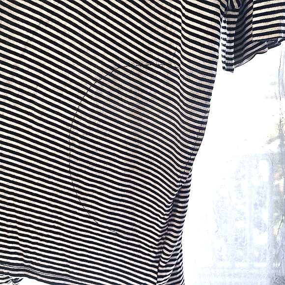 Allison Izu Loren Kimono Top, black/white stripe, size M/L - Picture 6 of 15